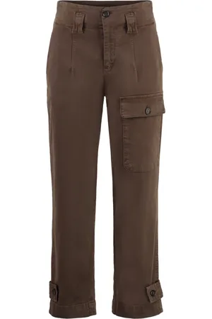 Pinko Bukser, Dame, Brun, XS, Bomuld, Globo Stretch Cotton Cargo Bukser