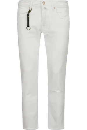 Incotex Jeans, Herre, Hvid, W30, Bomuld, Slim-fit Jeans