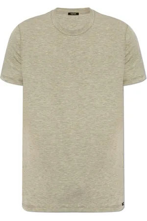Tom Ford Top, Herre, Grå, M, Bomuld, Crewneck Undertrøje T-shirt