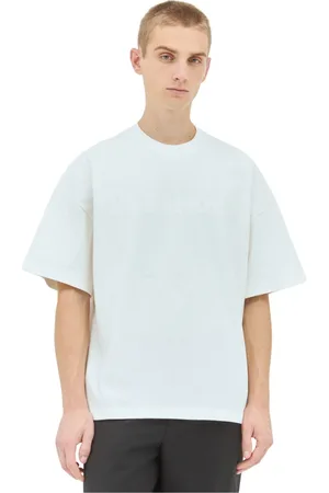 Jil Sander Top, Herre, Hvid, L, Cotton Jersey Logo Print T-Shirt