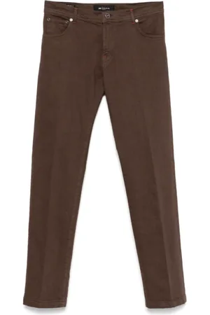 Kiton Bukser, Herre, Brun, W38, Bomuld, Straight-Leg Jeans
