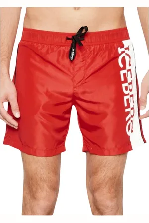 Iceberg Badetøj, Herre, Rød, 3XL, Polyester, Vertical Logo Kostume