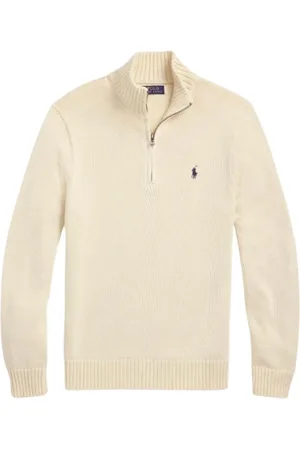 Ralph Lauren Strik, Herre, , S, Bomuld, Cotton Quarter-Zip Jumper