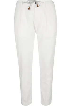 ELEVENTY Bukser, Herre, Hvid, W29, Bomuld, Silk Cotton Jogger Bukser
