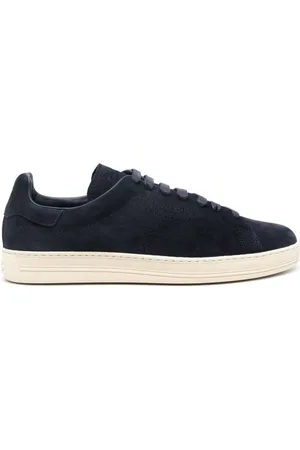 Tom Ford Sko, Herre, Blå, 40 EU, Suede, Warwick Suede Sneakers
