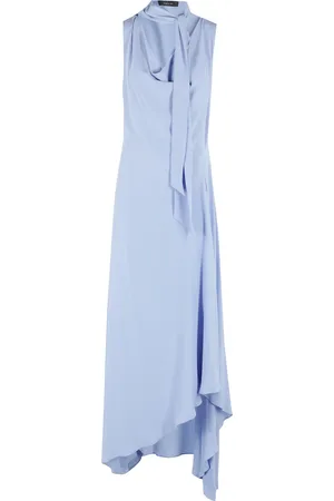FEDERICA TOSI Kjole, Dame, Blå, S, Chiffon, Chiffon Tørklæde Kjole Himmelblå