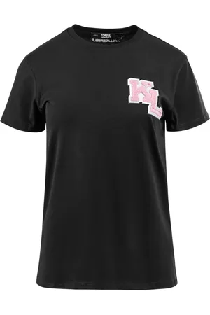 Karl Lagerfeld Top, Dame, Sort, M, Bomuld, T-shirt