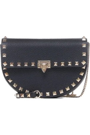 VALENTINO GARAVANI Taske, Dame, Sort, ONE SIZE, Rockstud Foldover Top Crossbody Taske