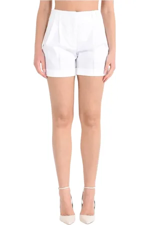 Max Mara Shorts, Dame, Hvid, M, Bomuld, Bergen Bomuld Stretch Bukser