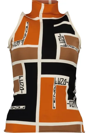 Fendi Top, Dame, , 2XS, Ærmeløs Lycra Top Forår-Sommer Kollektion