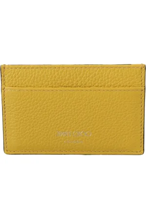 Jimmy Choo Tilbehør, Dame, Gul, ONE SIZE, Læder, Læderkortholder