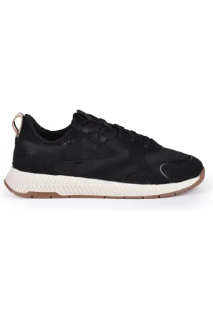 HUGO BOSS Sko, Herre, Sort, 39 EU, Læder, Titanium Runn Sneakers