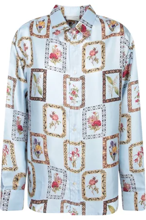 PIERRE-LOUIS MASCIA Bluser & Skjorter, Dame, Flerfarvet, XS, Uld, Blå T-shirt til kvinder
