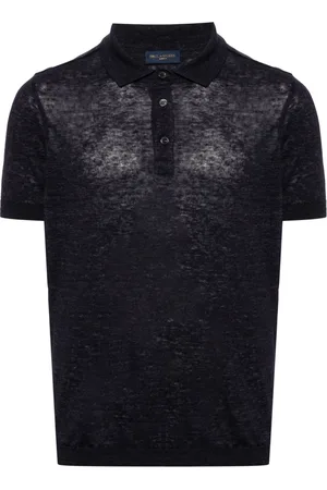 Paul & Shark Top, Herre, Blå, XL, Uld, Linen Polo Shirt