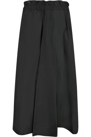 HERNO Nederdel, Dame, Sort, XS, Elastisk Flared Midi Nederdel
