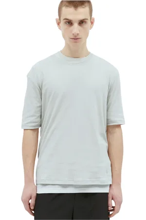 Jil Sander Top, Herre, Grå, M, Bomuld, Lagdelt T-shirt