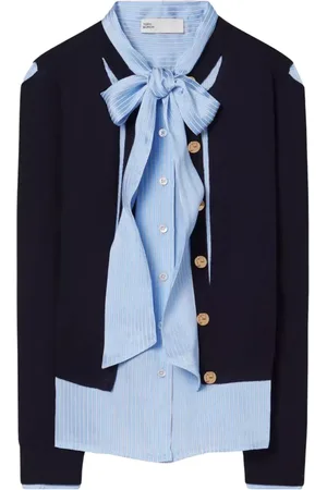 Tory Burch Bluser & Skjorter, Dame, Sort, S, Uld, Navy Uld Cardigan