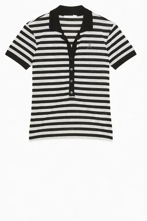 Patrizia Pepe Top, Dame, Flerfarvet, M, Bomuld, Essential Strik Top