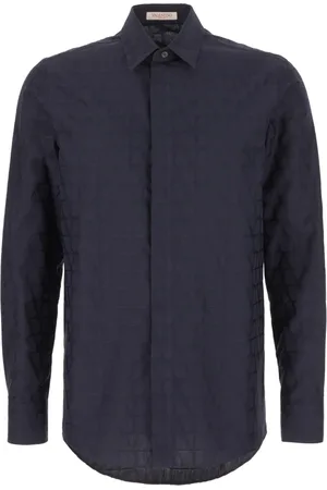 VALENTINO GARAVANI Skjorte, Herre, Blå, M, Bomuld, Toile Iconographe Skjorte