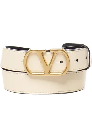 VALENTINO GARAVANI Tilbehør, Dame, Hvid, 90 CM, V Logo Signature 30 Bælte