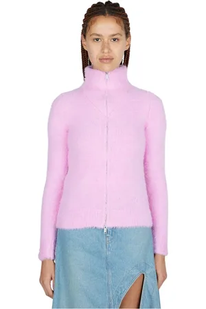 Isabel Marant Sweathshirts & Hoodies, Dame, Lyserød, 2XS, Ortana Børstet Strik Sweater