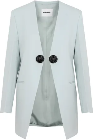 Jil Sander Jakke, Dame, Blå, XS, Uld, Uldjakke