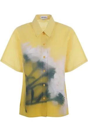 Kenzo Bluser & Skjorter, Dame, Gul, XS, Bomuld, Gul bomuldsskjorte