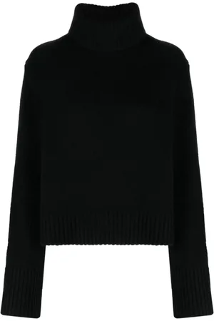 Ralph Lauren Strik, Dame, Sort, XL, Uld, Uld Cashmere Langærmet Pullover
