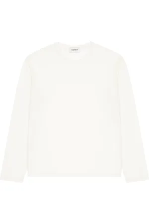 LANEUS Top, Herre, Hvid, L, Bomuld, Langærmet T-shirt