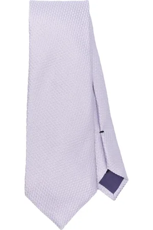 Tom Ford Tilbehør, Herre, Lilla, ONE SIZE, Silke Diagonal Basket Weave Slips