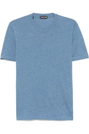 Tom Ford Top, Herre, Blå, L, Bomuld, Bomuldsblanding T-shirt