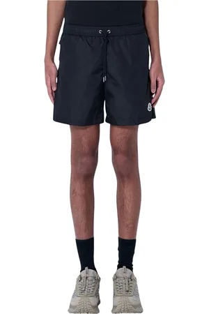 Moncler Shorts, Herre, Sort, XL, Logo Motif Shorts i skalkvæv