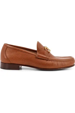 VALENTINO GARAVANI Sko, Herre, Brun, 42 1/2 EU, Læder, Ikonisk Vlogo læder loafer