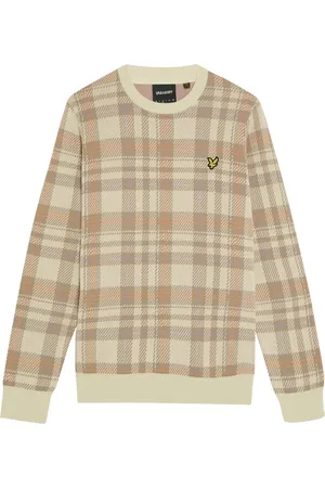 Lyle & Scott Strik, Herre, , XS, Mid Knits Spring Tartan Crew Neck Jumper