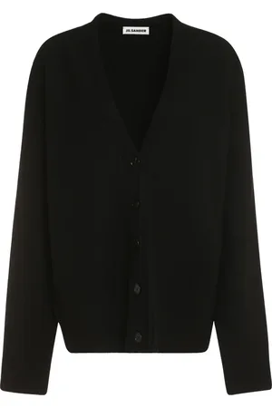 Jil Sander Strik, Dame, Sort, XS, Uld, Uld Cardigan