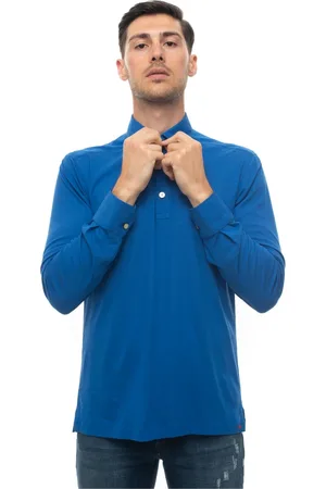 Kiton Top, Herre, Blå, 2XL, Bomuld, Positano Polo Shirt
