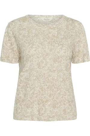 Part Two Top, Dame, , L, Bomuld, French Oak Rose Print T-Shirt