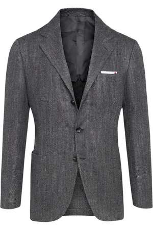 Kiton Jakke, Herre, Grå, M, Cashmere, Cashmere Herringbone Jakke