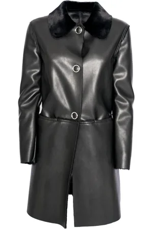 Pinko Frakke, Dame, Sort, S, Polyester, Enkeltknappet Frakke