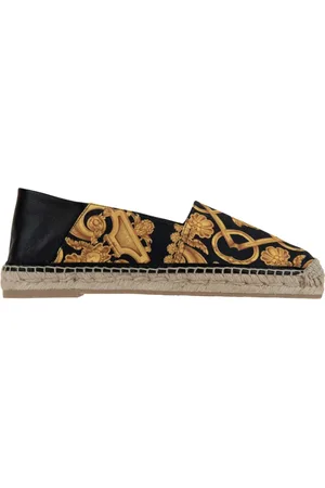 VERSACE Sko, Herre, Sort, 38 EU, Læder, Herre Slip-On Espadriller
