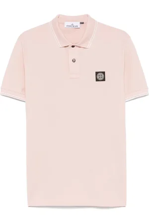 Stone Island Top, Herre, Lyserød, XL, Bomuld, Polo Shirt med korte ærmer
