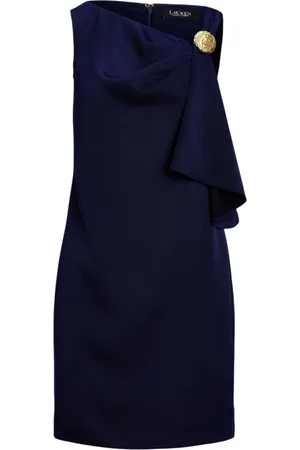 Ralph Lauren Kjole, Dame, Blå, S, Uld, 253957437001 Korte Kjoler