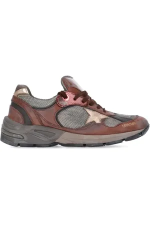 Golden Goose Sko, Dame, Rød, 38 EU, Læder, Bordeaux Læder Sneakers med Stjernedetalje