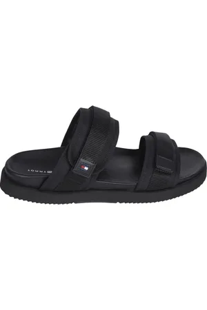Tommy Hilfiger Sko, Herre, Sort, 42 EU, Polyester, Cleated Strappy Sandal