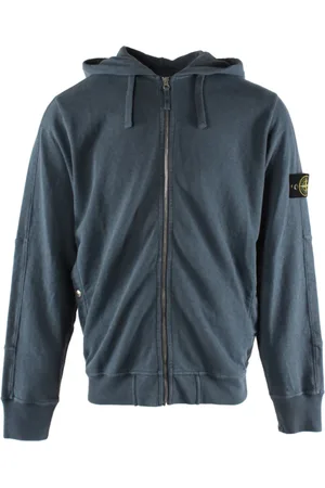 Stone Island Sweathshirts & Hoodies, Herre, Blå, 2XL, Bomuld, Zip-Through Vest