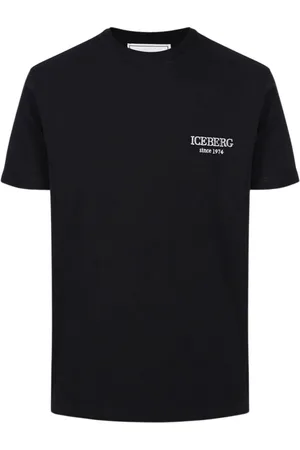 Iceberg Top, Herre, Sort, XL, Bomuld, Logo Tee