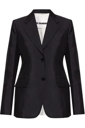 Jil Sander Jakke, Dame, Blå, M, Enkeltknappet blazer