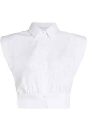 Karl Lagerfeld Bluser & Skjorter, Dame, Hvid, S, Bomuld, Ærmeløs Bluse