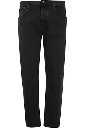 Incotex Jeans, Herre, Sort, W34, Bomuld, Vintage Stretch Sorte Bukser
