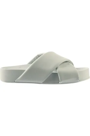 Högl Sko, Dame, Blå, 40 EU, Læder, Sort læder slide sandaler